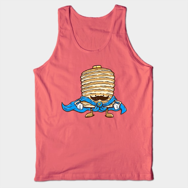 Captain Pancake's Mustache Tank Top by nickv47